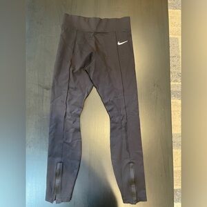 Nike Black Leggings with White Swoosh